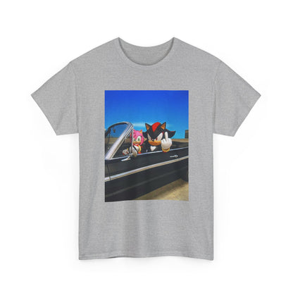 Shadow and Amy Flipping Off The World Tee