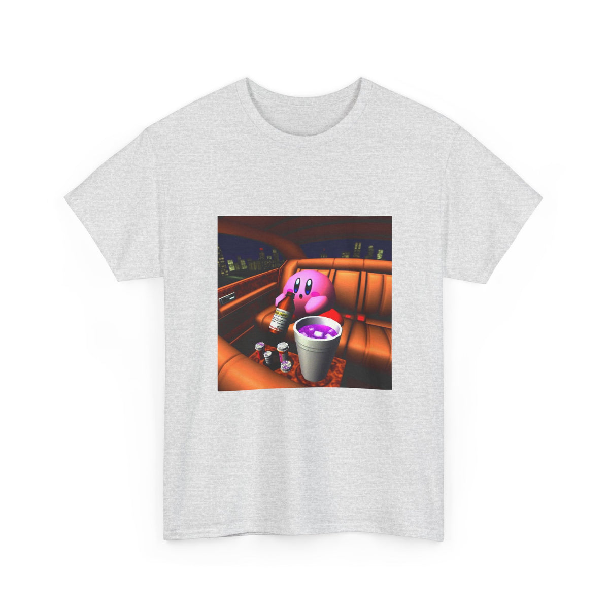 Kirby Sipping Lean In The Car Tee