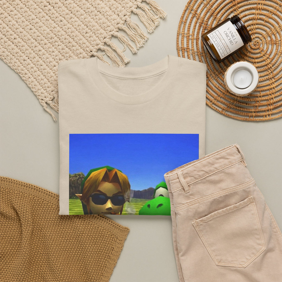 Link And Yoshi Smoking With Attitude Tee