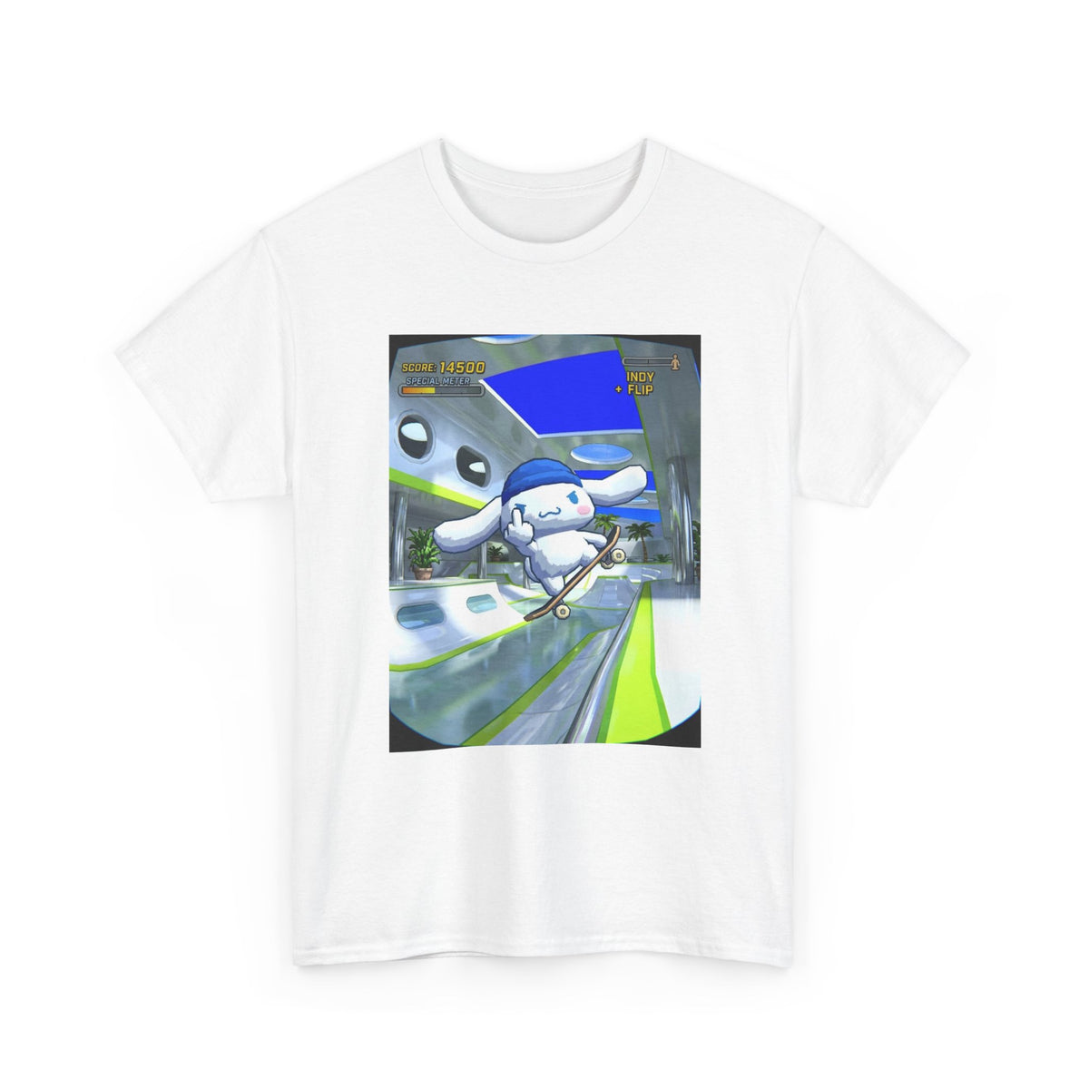 Skater Cloud Dog Flipping Bird Tee