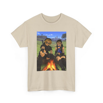 Dark Link And Dark Zelda Chilling Campfire Tee