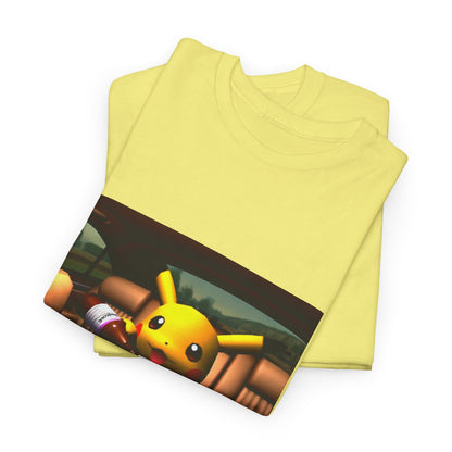 Pikachu Pouring Lean In Car Tee