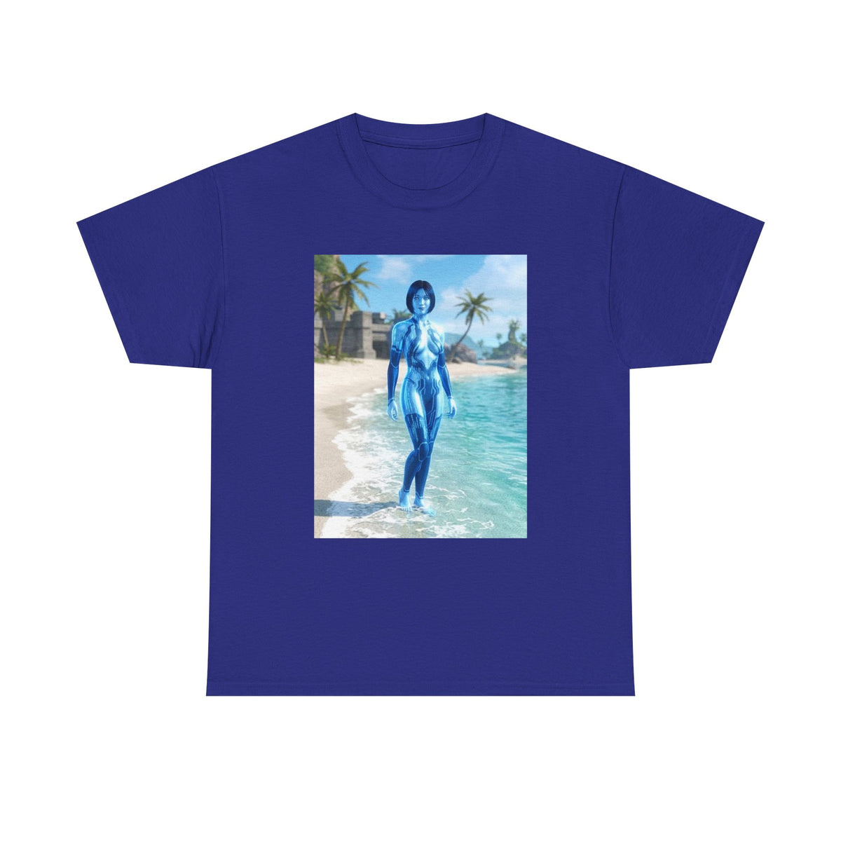 Cortana On Tropical Beach Tee