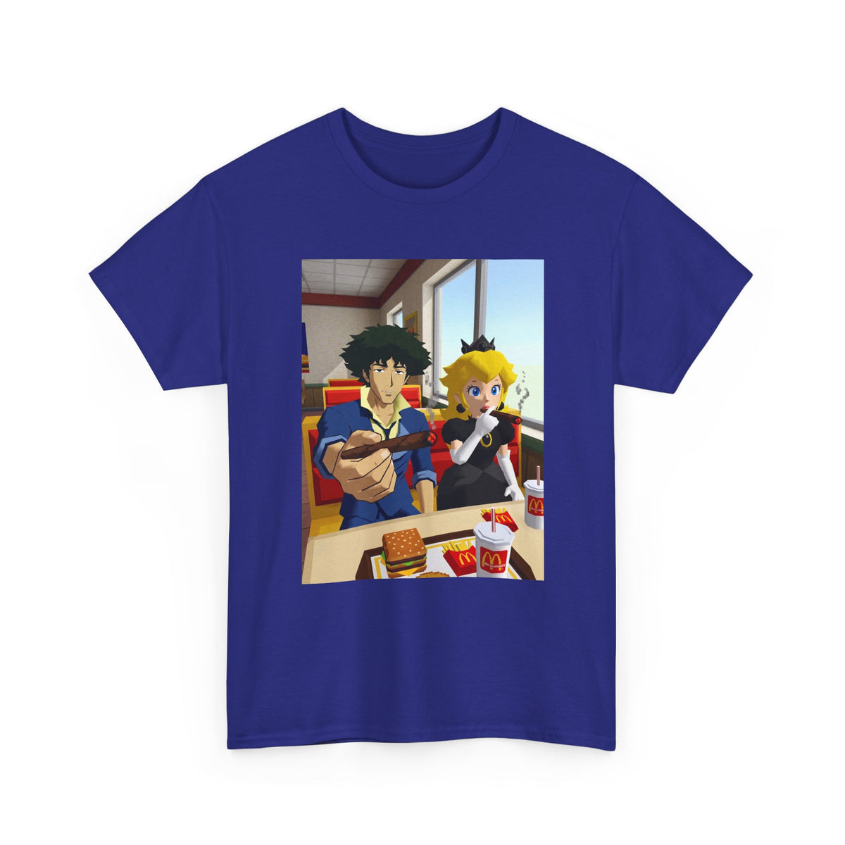 Spike and Peach Smoking Fast Food Tee (Design 3)
