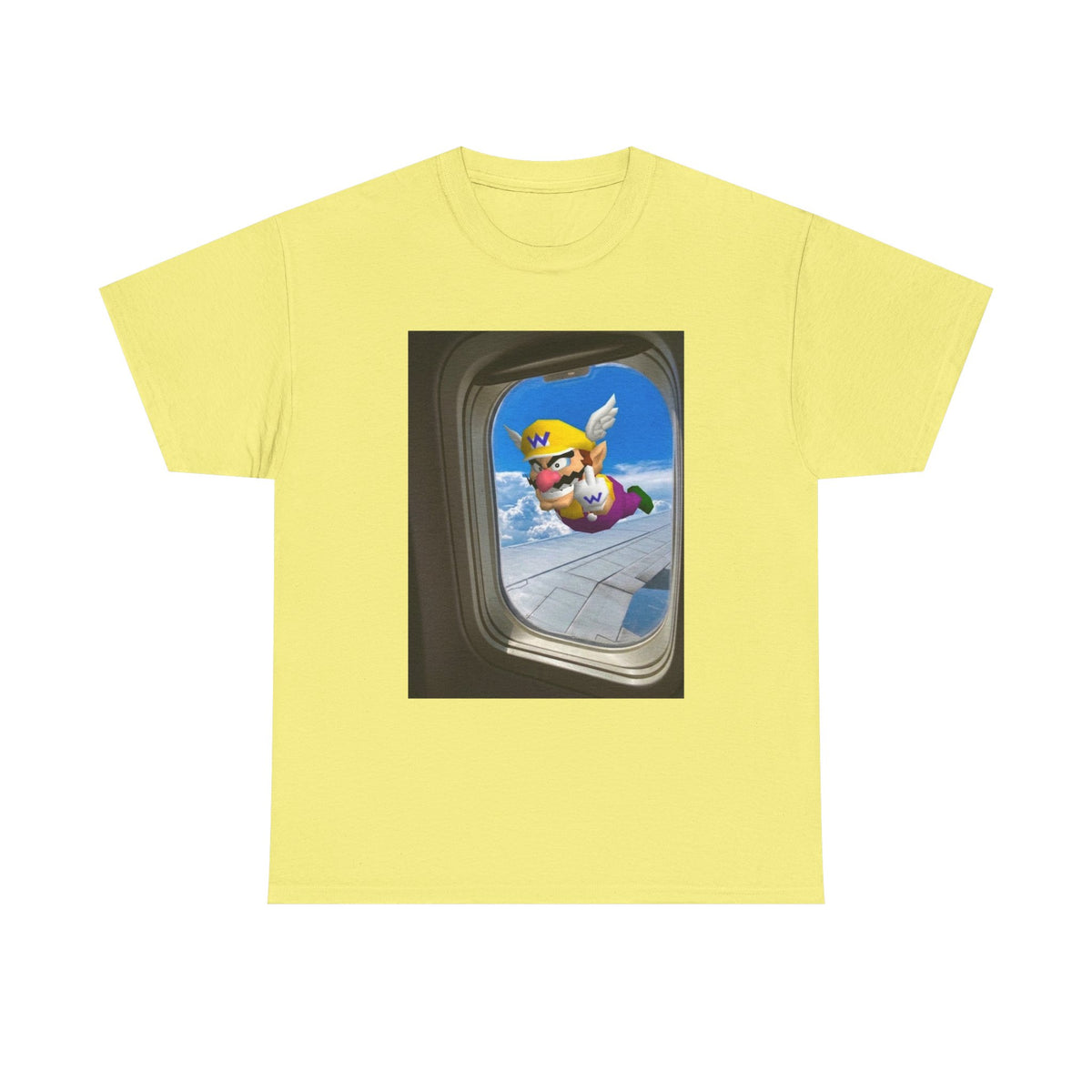 Wario Giving The Finger On A Plane Tee