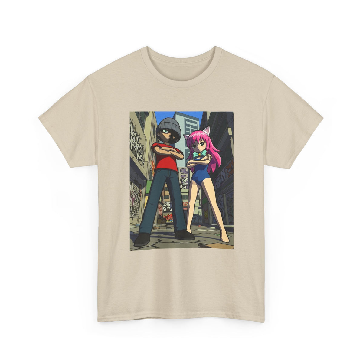 Urban Duo Standoff In Graffiti Alley Tee