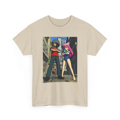 Urban Duo Standoff In Graffiti Alley Tee