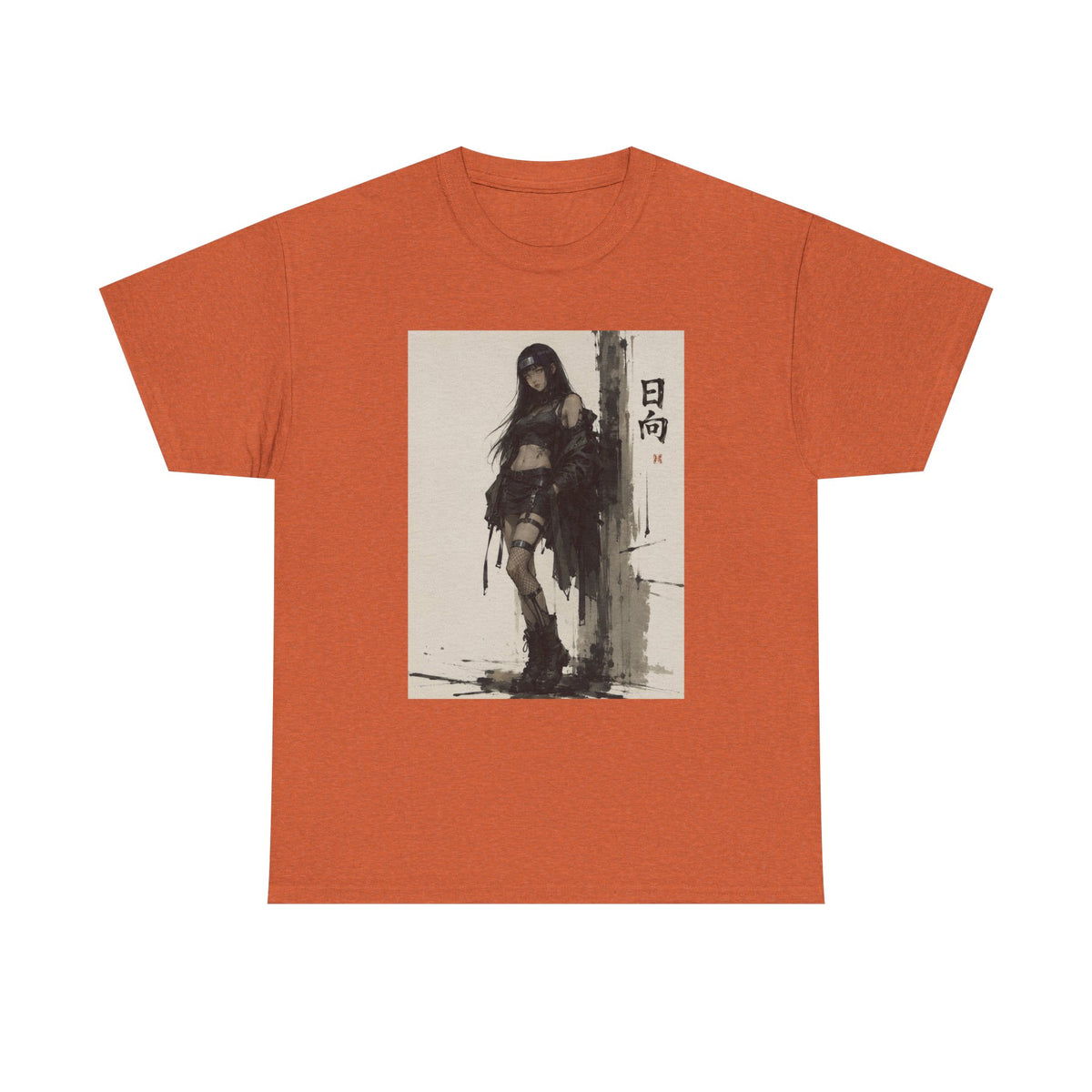 Anime Warrior Girl Leaning On Post Tee
