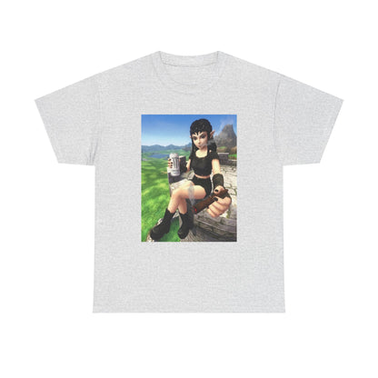Edgy Elf Girl Smoking Blunt Tee