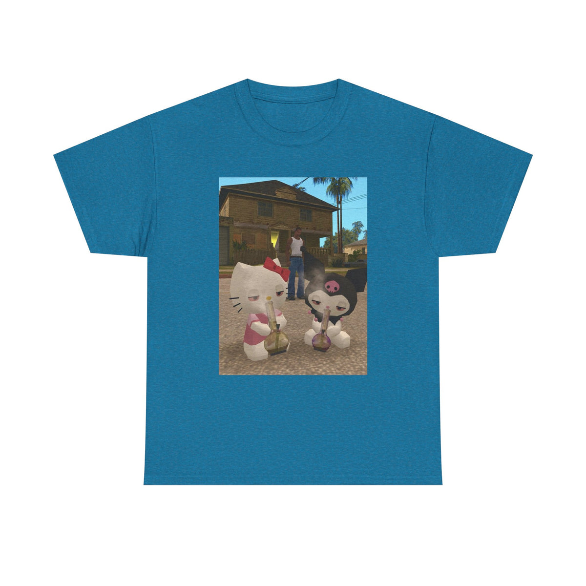 CJ And High Sanrio Characters In Grove Street Tee