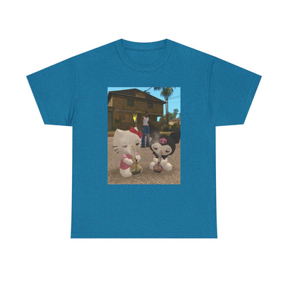 CJ And High Sanrio Characters In Grove Street Tee