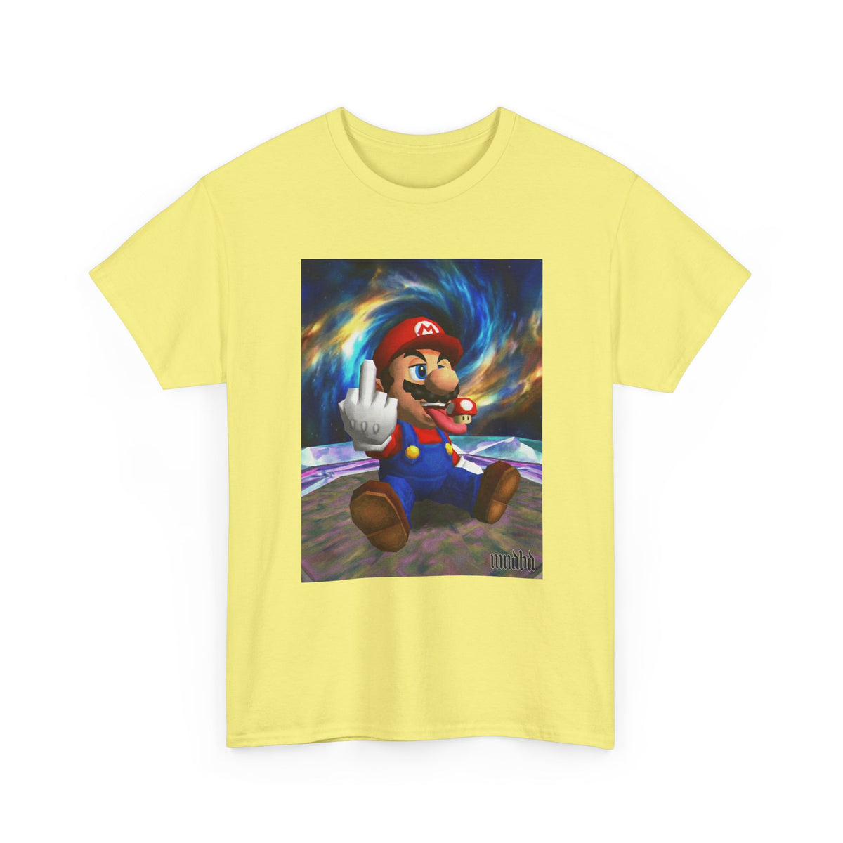 Mario Showing Middle Finger With Mushroom