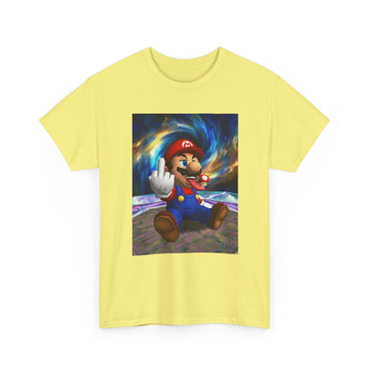 Mario Showing Middle Finger With Mushroom