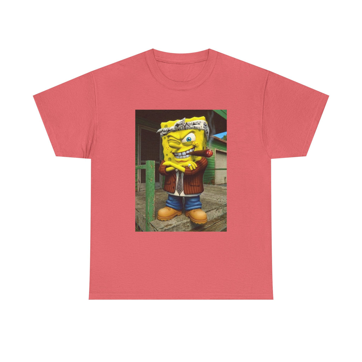 Gangster Sponge Winking and Smoking