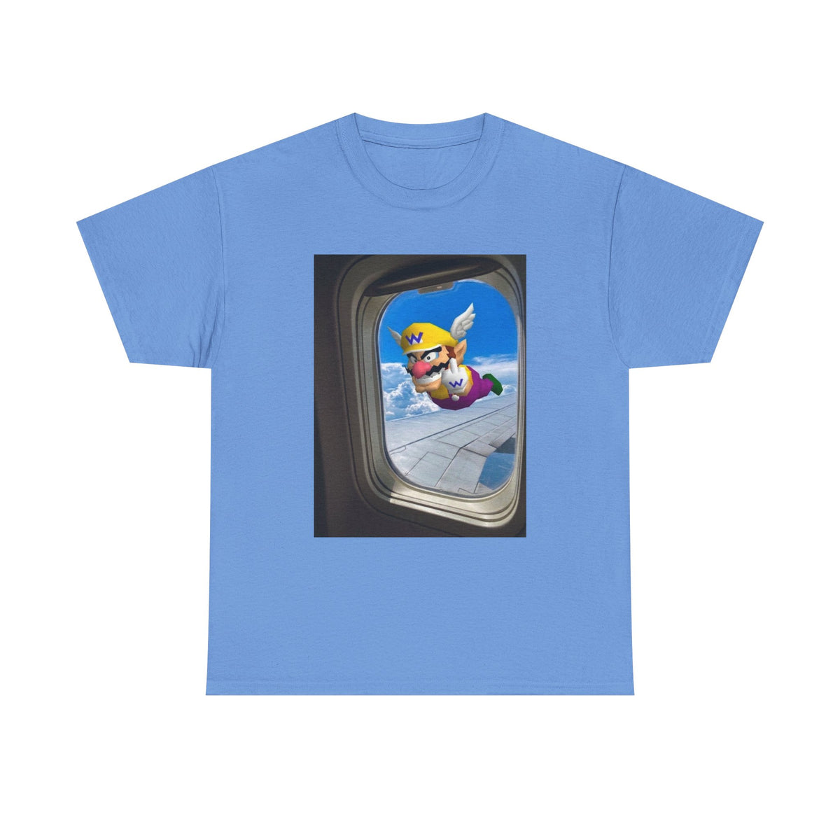 Wario Giving The Finger On A Plane Tee