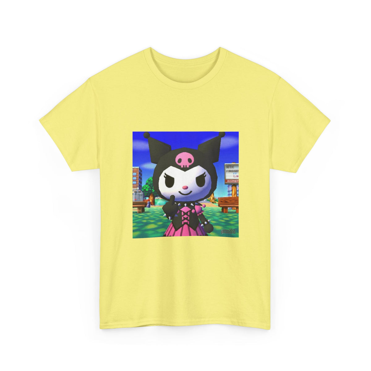 Kuromi Flipping The Bird In Animal Crossing