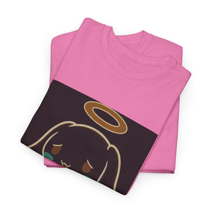 Melancholy Angel Dog Kneeling With Halo Tee