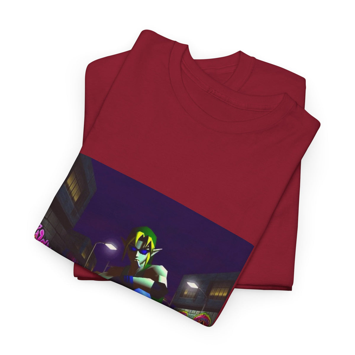 Skater Link Smoking In Neon Alley Tee
