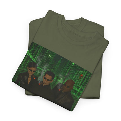 Neo, Trinity, Morpheus Smoking In The Matrix