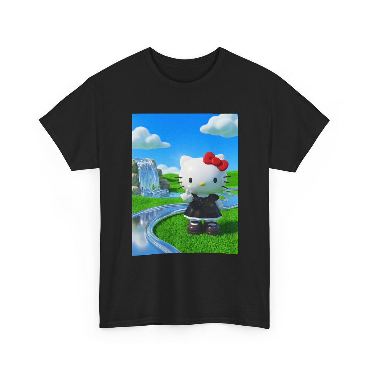 Hello Kitty Flipping Off In Wonderland