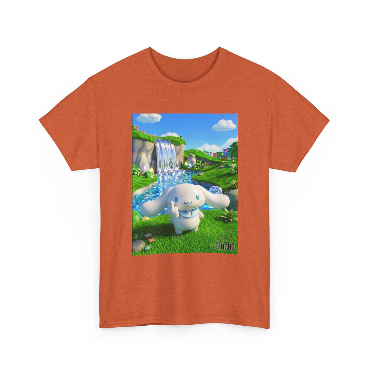 Cinnamoroll Flipping The Bird In Lush Landscape