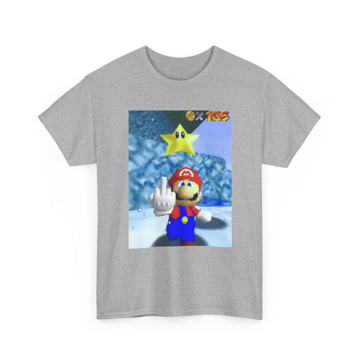Mario Flips The Bird In Icy World Tee
