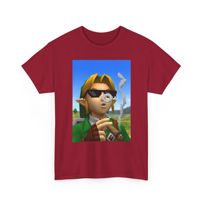 Pixelated Link Smoking With Deal With It Glasses