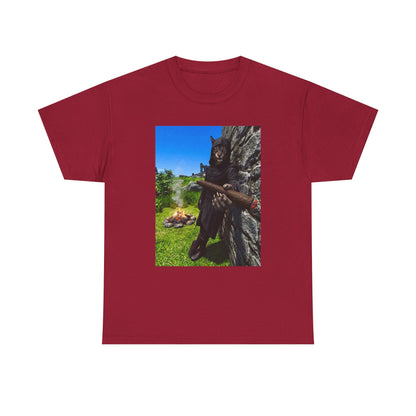 Hooded Khajiit Smoking Blunts By Fire Tee