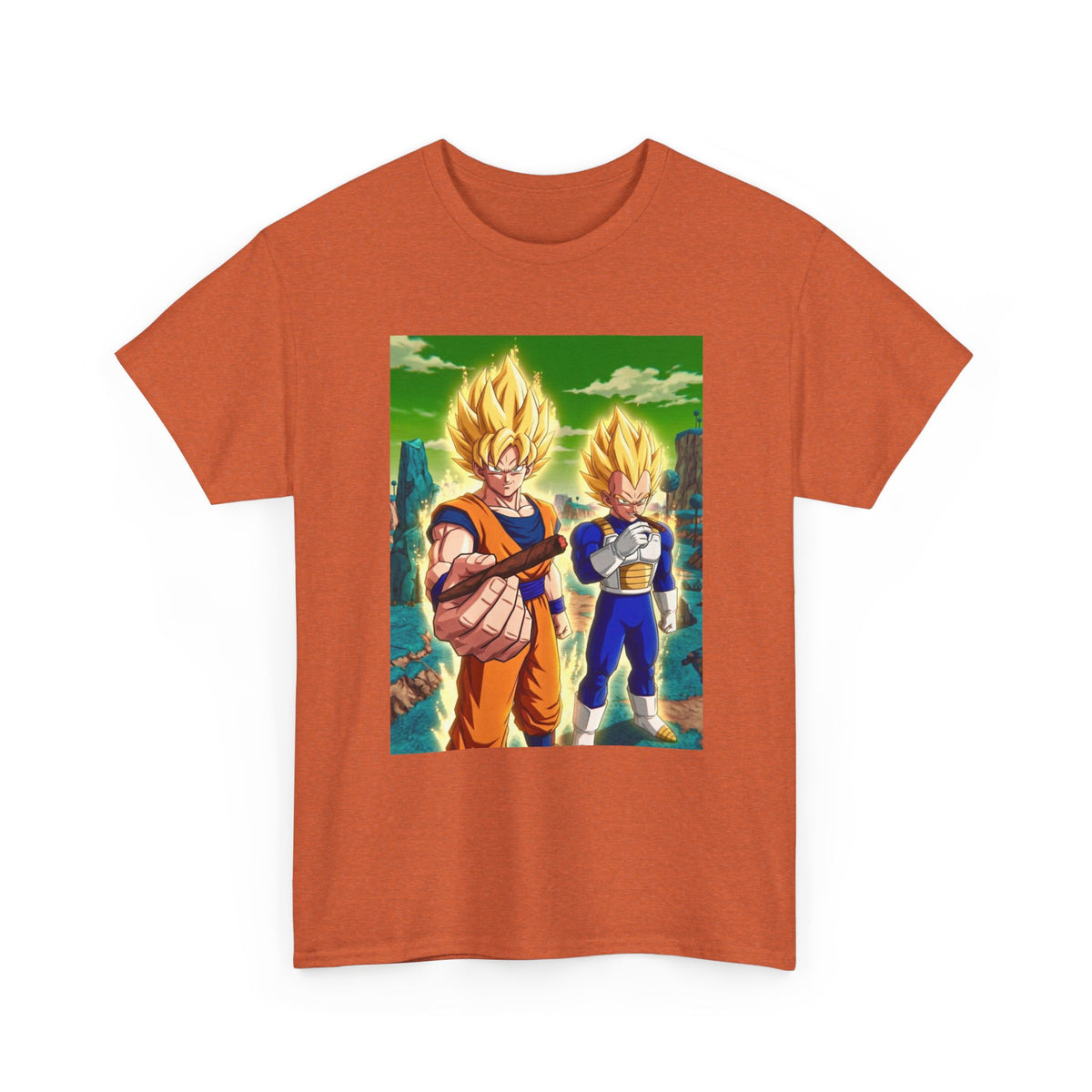 Goku and Vegeta Powering Up With Blunts