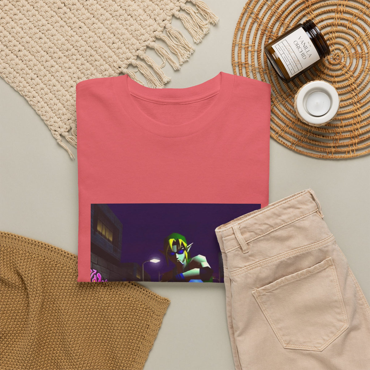 Skater Link Smoking In Neon Alley Tee