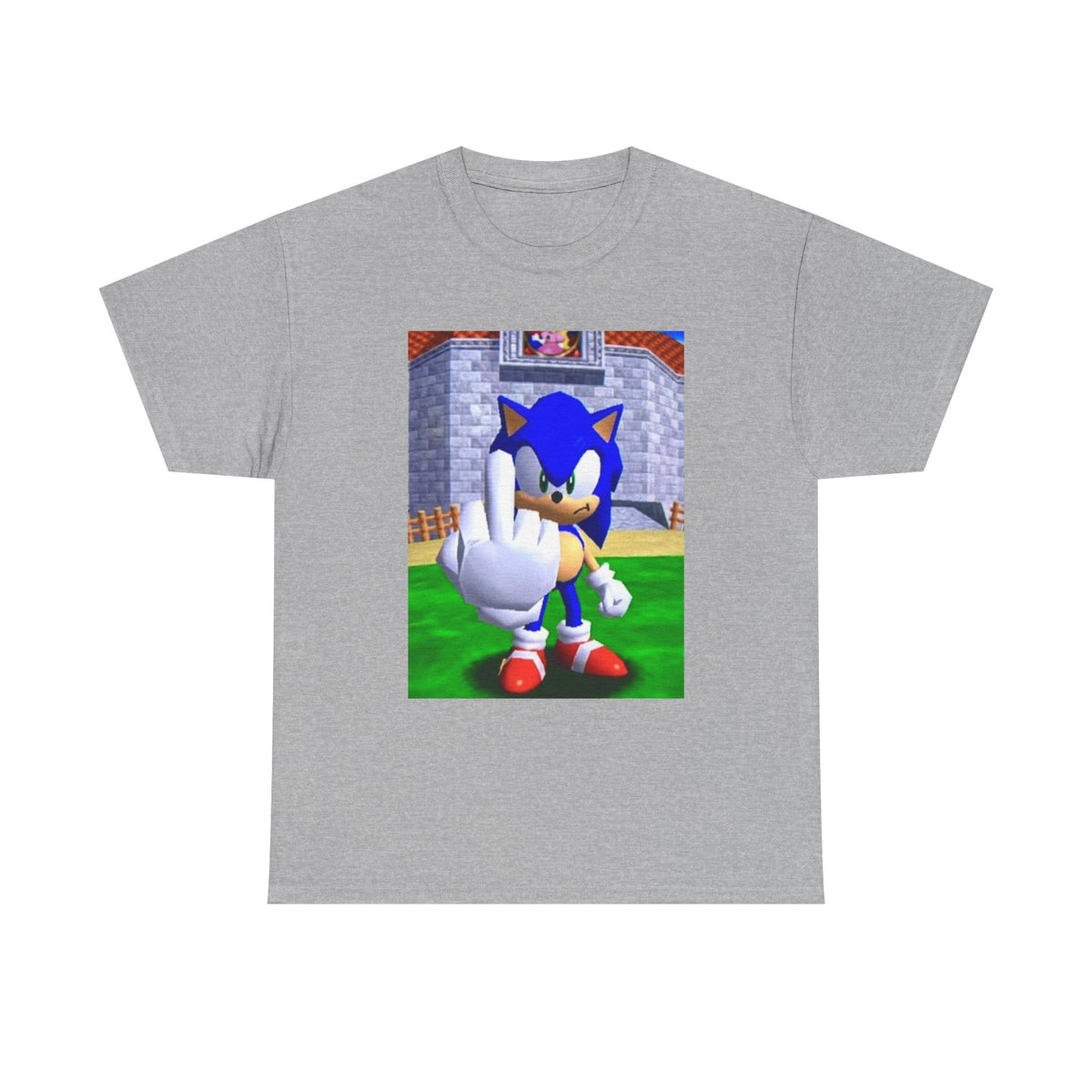 Sonic Flipping Off In The Castle Grounds