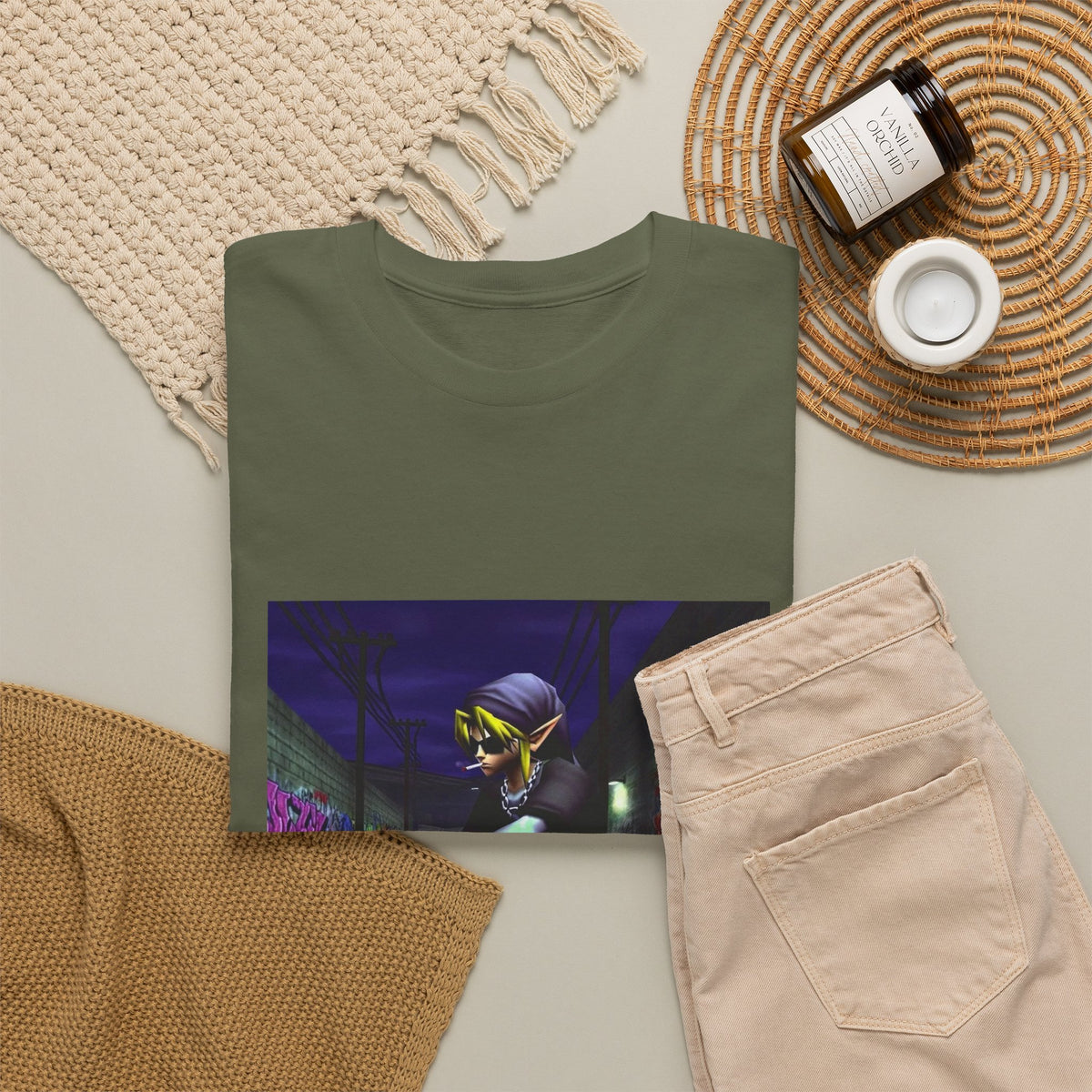 Edgy Link Skater Smoking Alley Tee