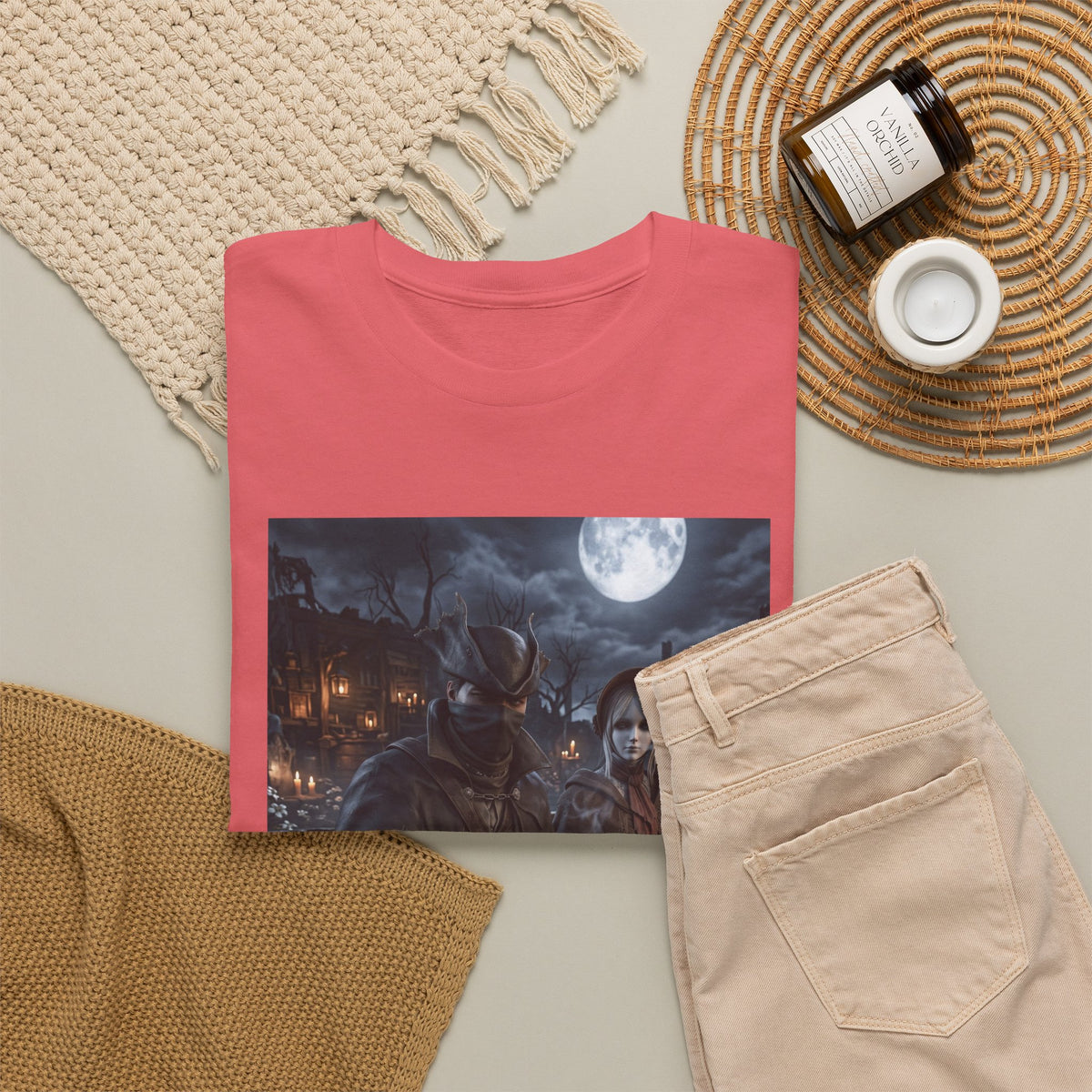 Hunters Smoking Under Moonlight