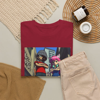 Urban Duo Standoff In Graffiti Alley Tee