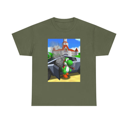 Yoshi Puffing Blunt At Peach's Castle