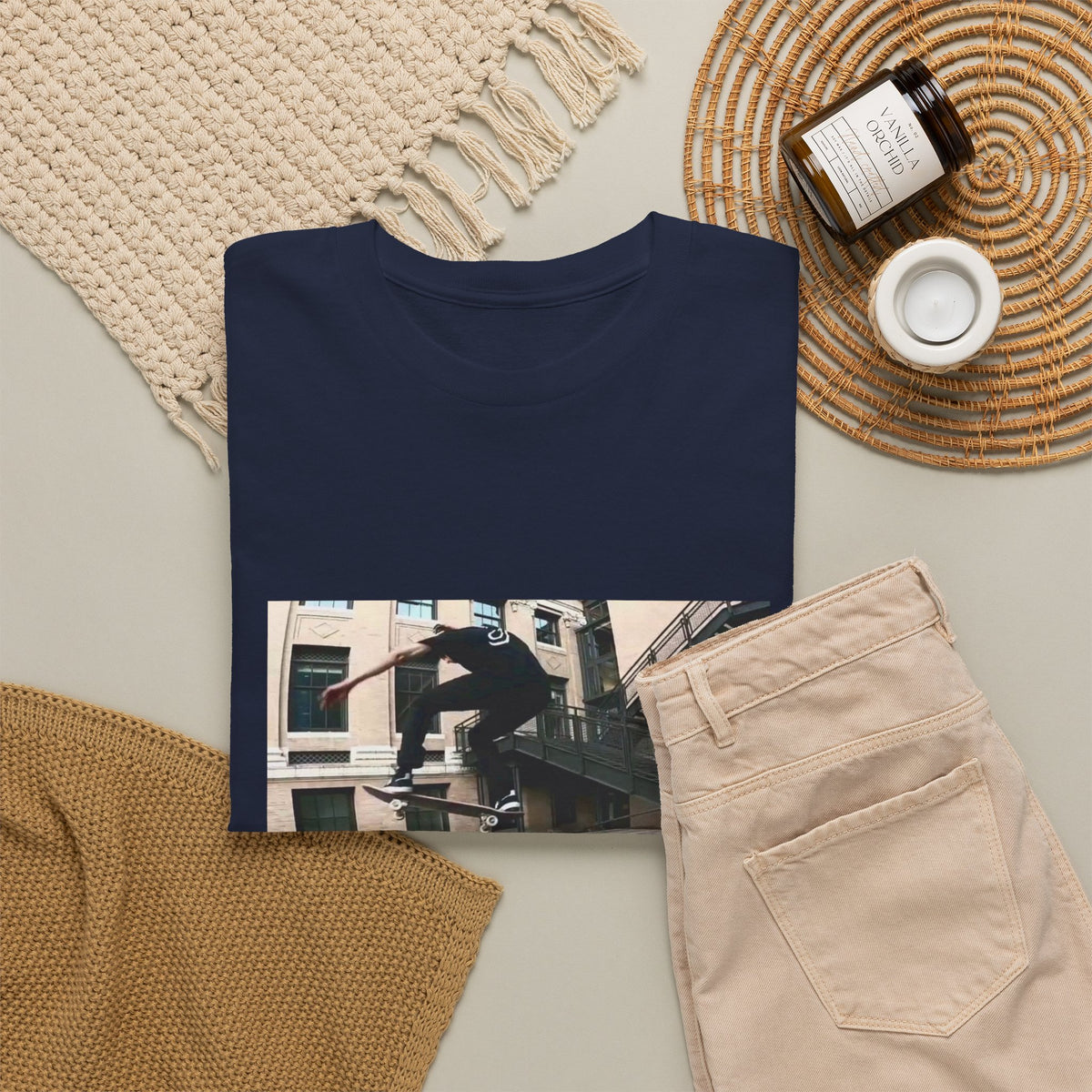 Skater Riding Through Cloud Passage Tee
