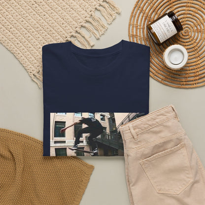 Skater Riding Through Cloud Passage Tee