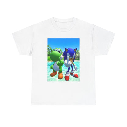 Yoshi And Sonic Flipping Off Tee