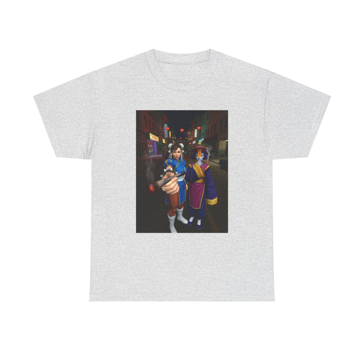 Chun-Li And Hsien-Ko Smoking In Chinatown