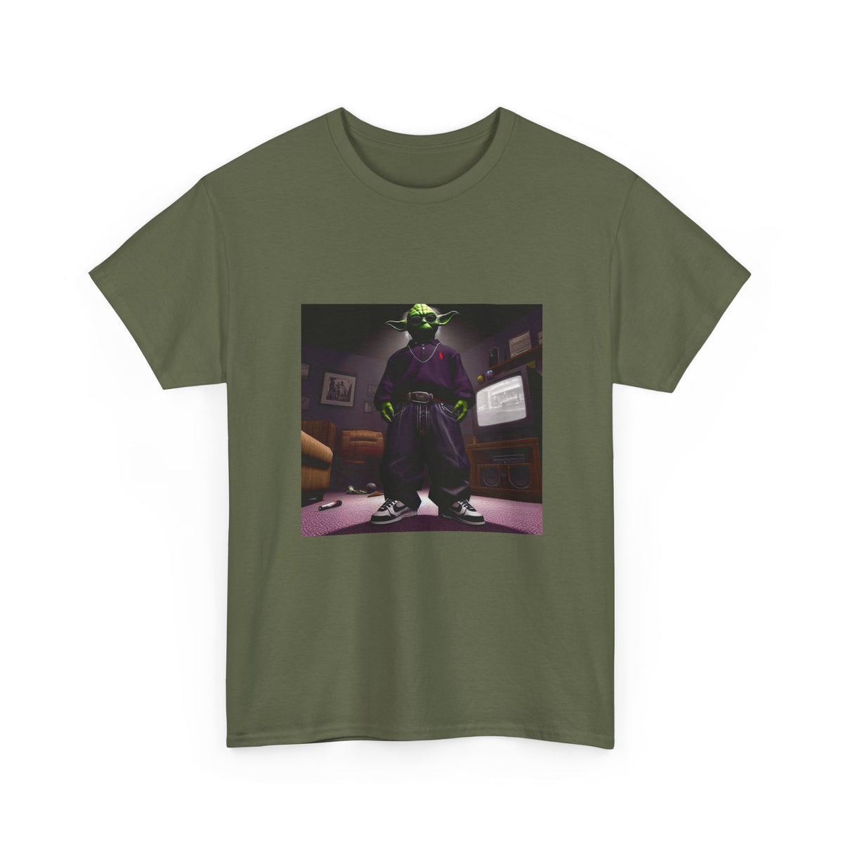 Yoda In Y2K Drip Standing Confidently