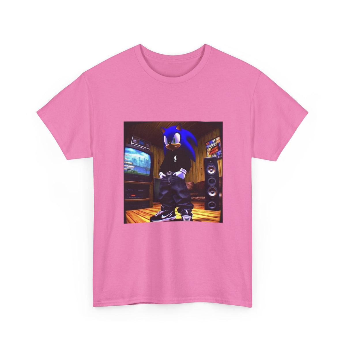Sonic Drip Posing In A Retro Room