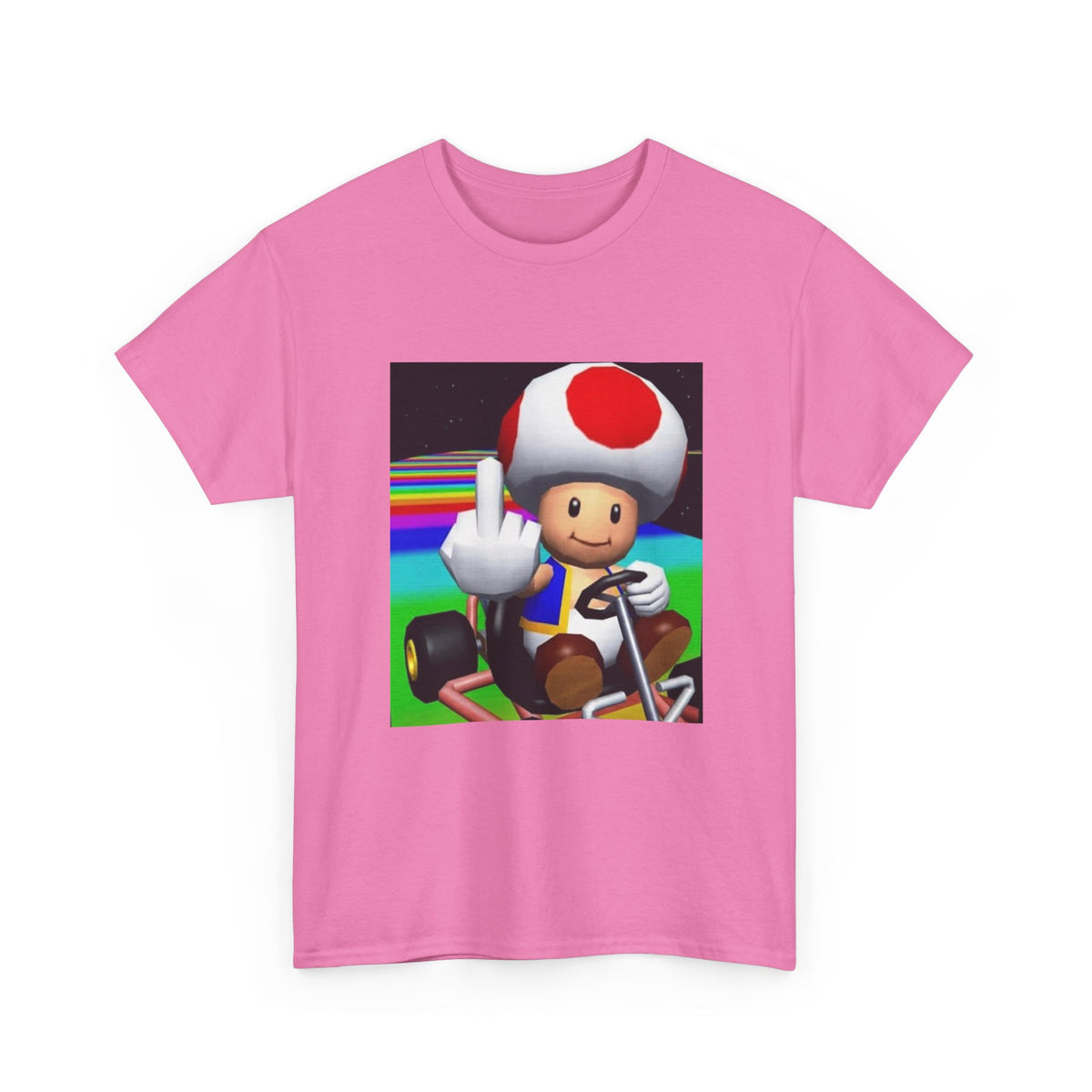 Toad Flipping The Bird On Rainbow Road Tee