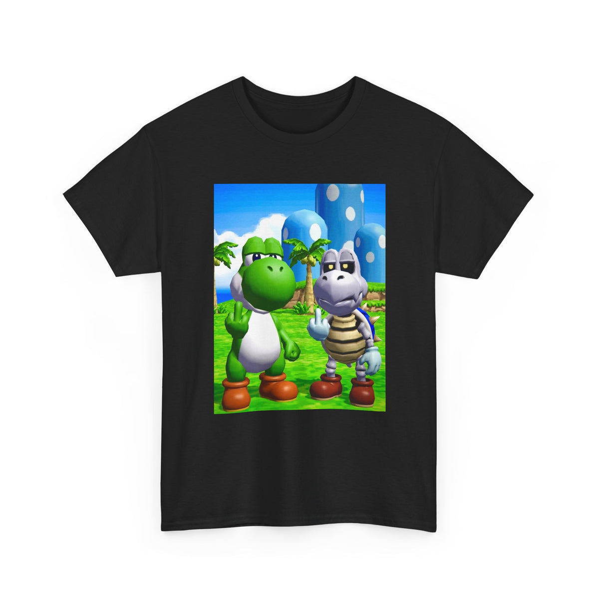 Yoshi And Dry Bones Flipping The Bird