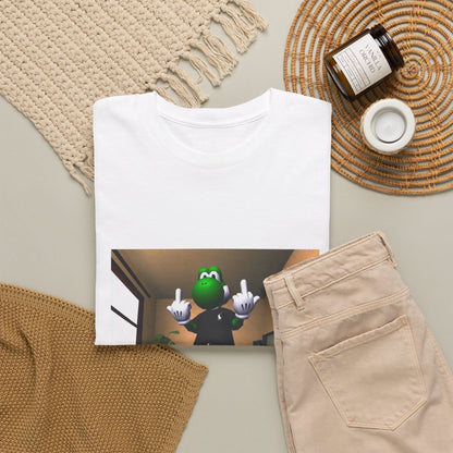 Yoshi Flipping Off In The Living Room Tee