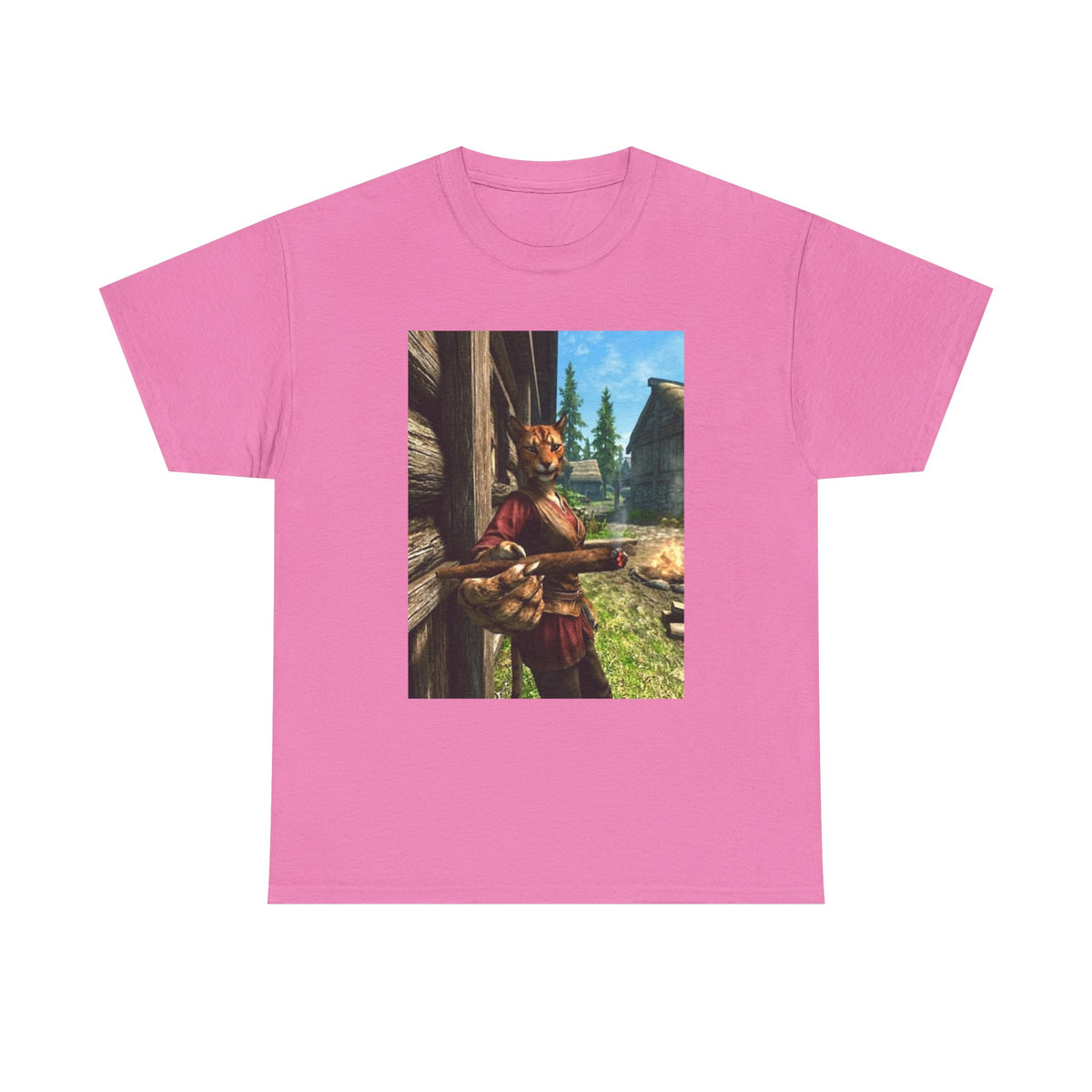 Khajiit Smoking Fat Blunt Tee