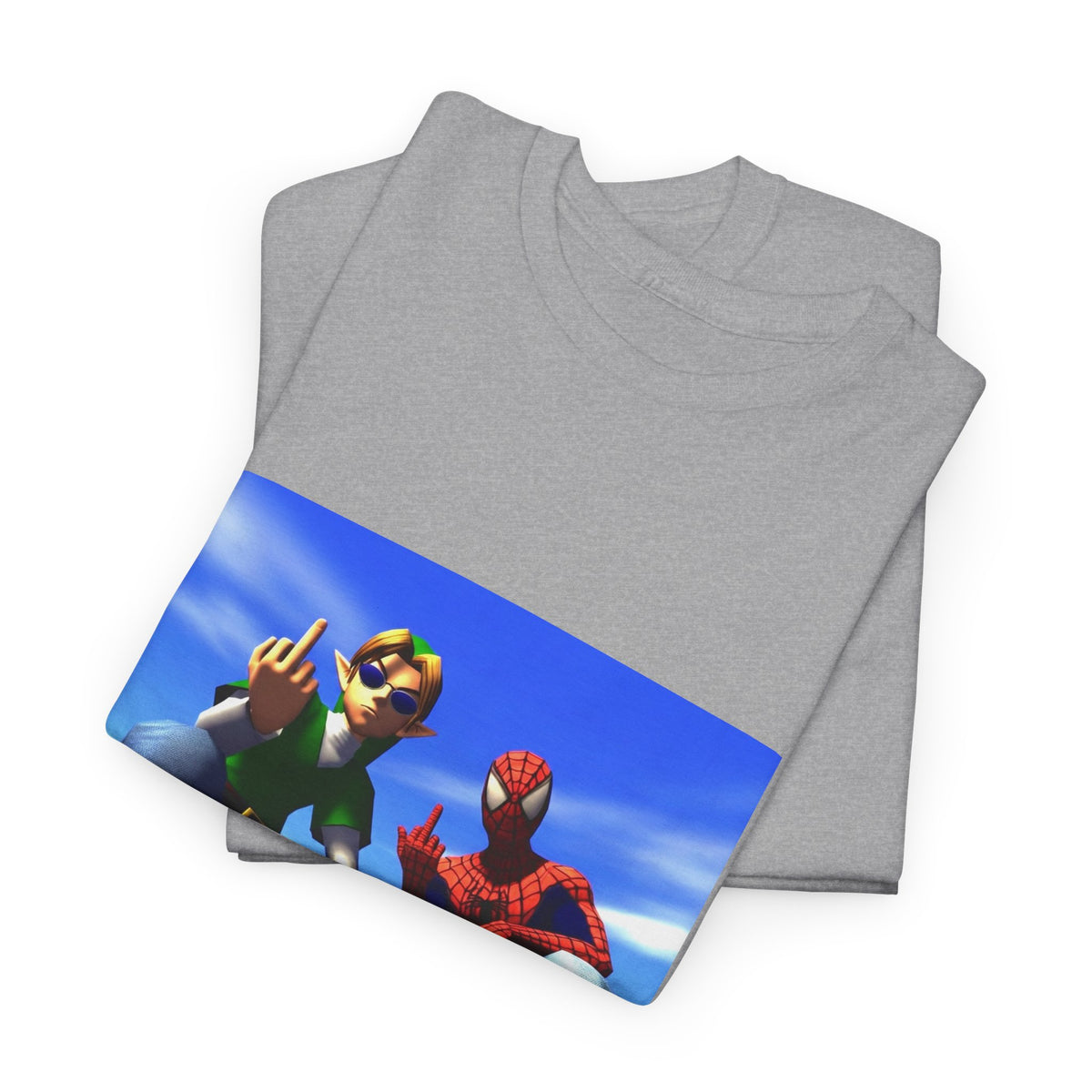 Link And Spider-Man Flipping The Bird