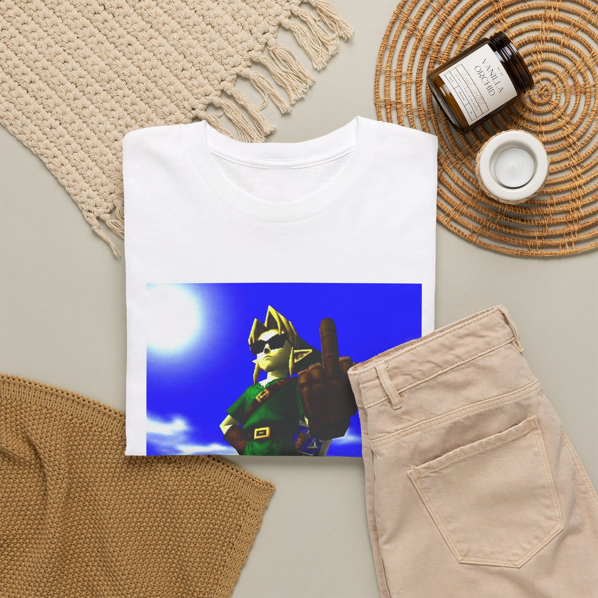Cool Link Flipping The Bird Tee