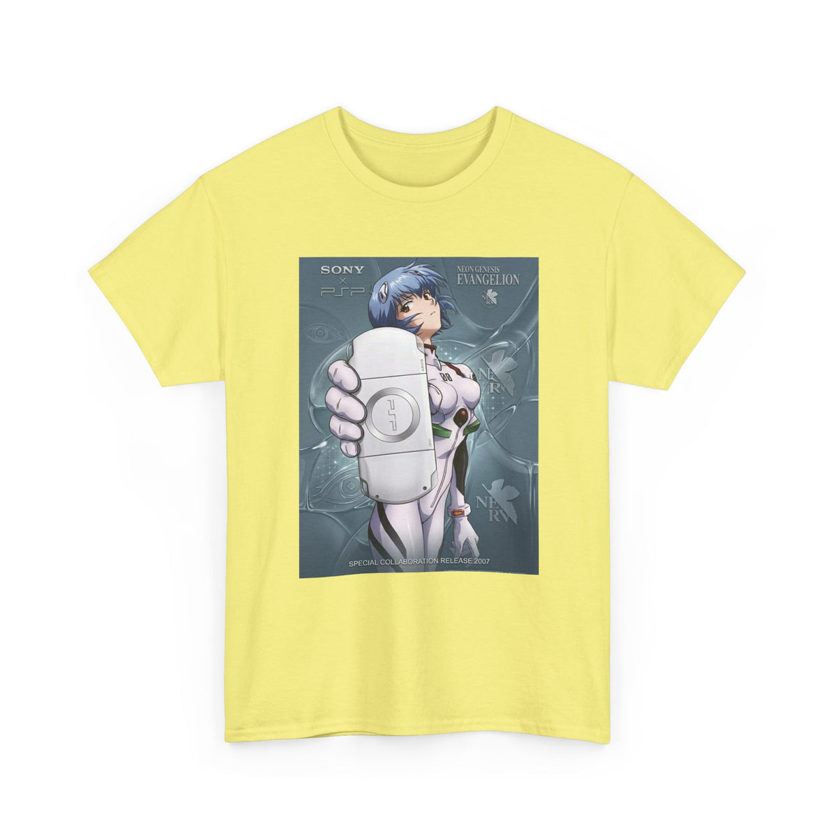 Rei Ayanami Holds PSP Collaboration Tee