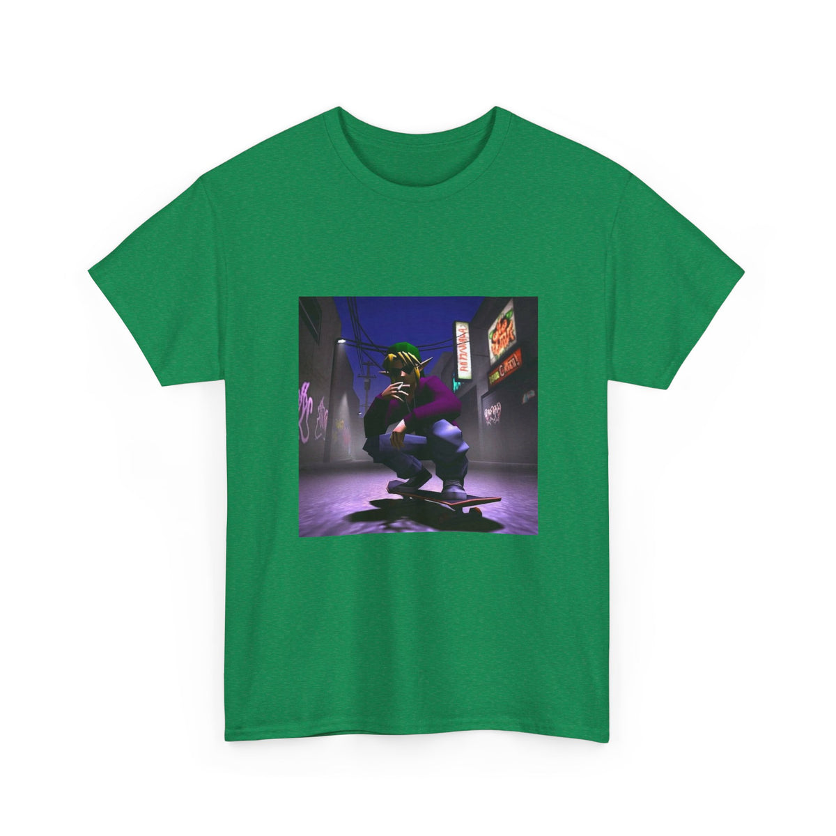 Skater Link Smoking In Neon Alley Tee (Design 8)