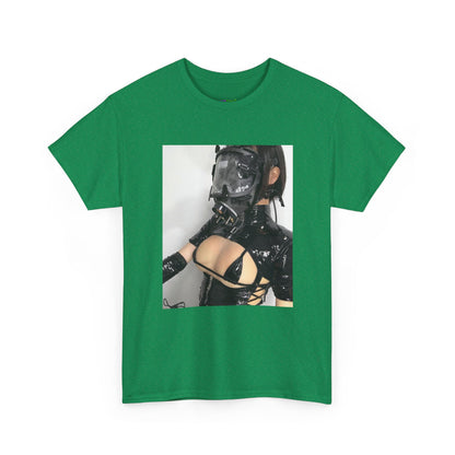 Figure Wearing Gas Mask Tee